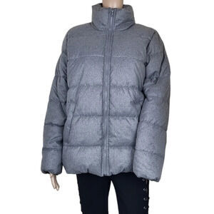 OLD NAVY Heather Gray Puffer Coat